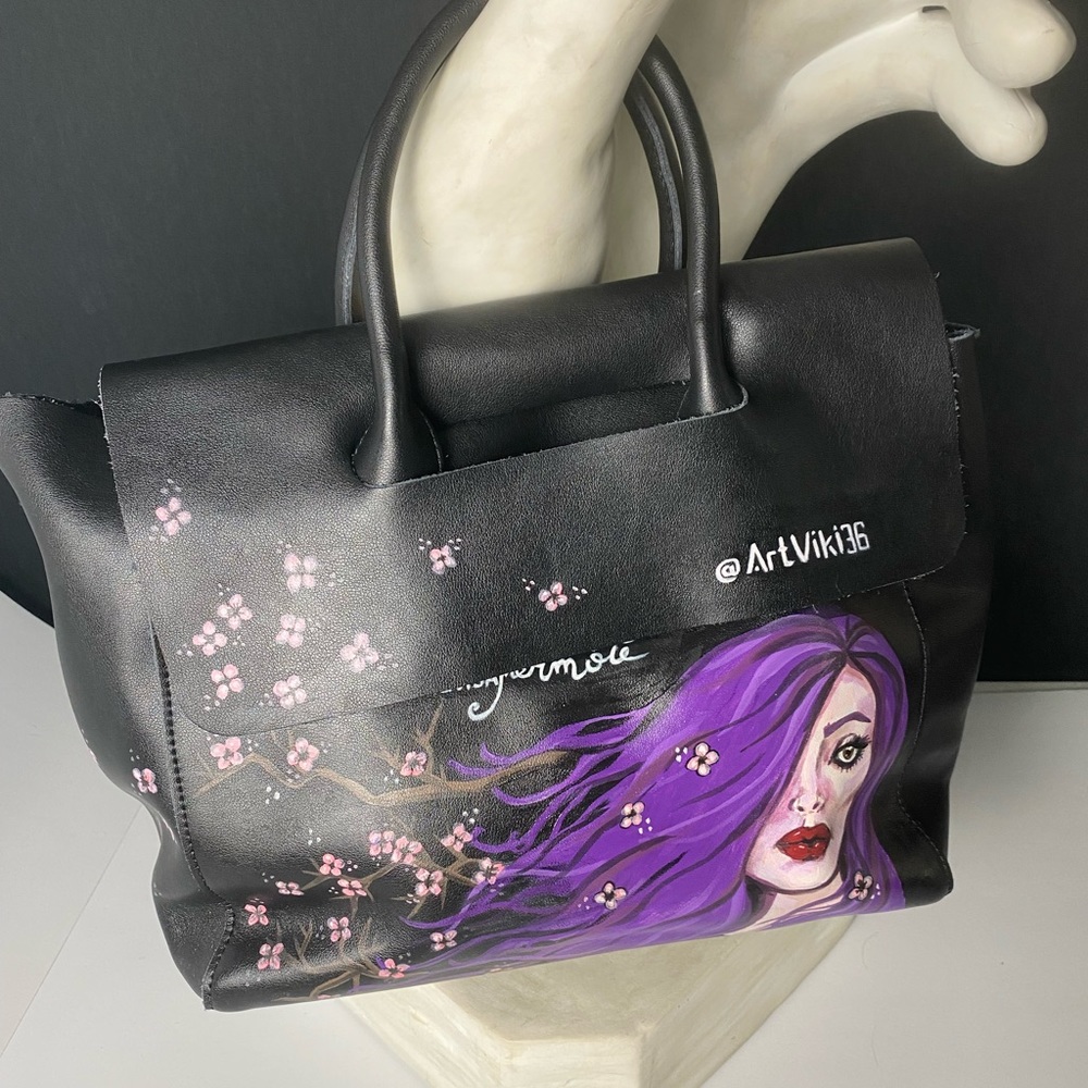 Artviki36 Hand painted Handbag